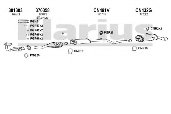 KLARIUS 180688U Exhaust System